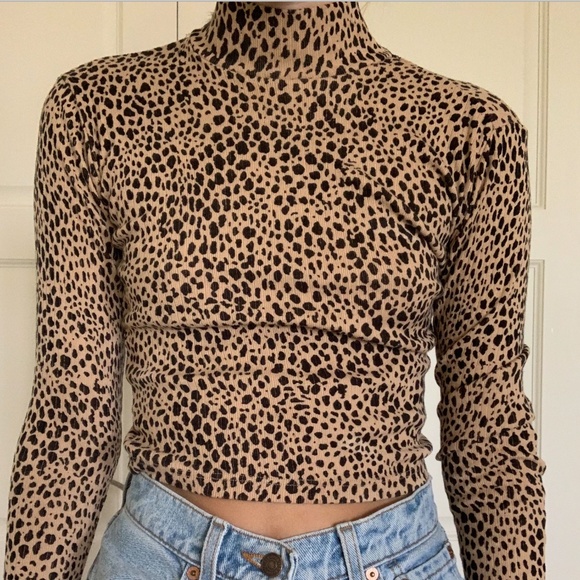 Brandy Melville Cheetah Turtleneck 
